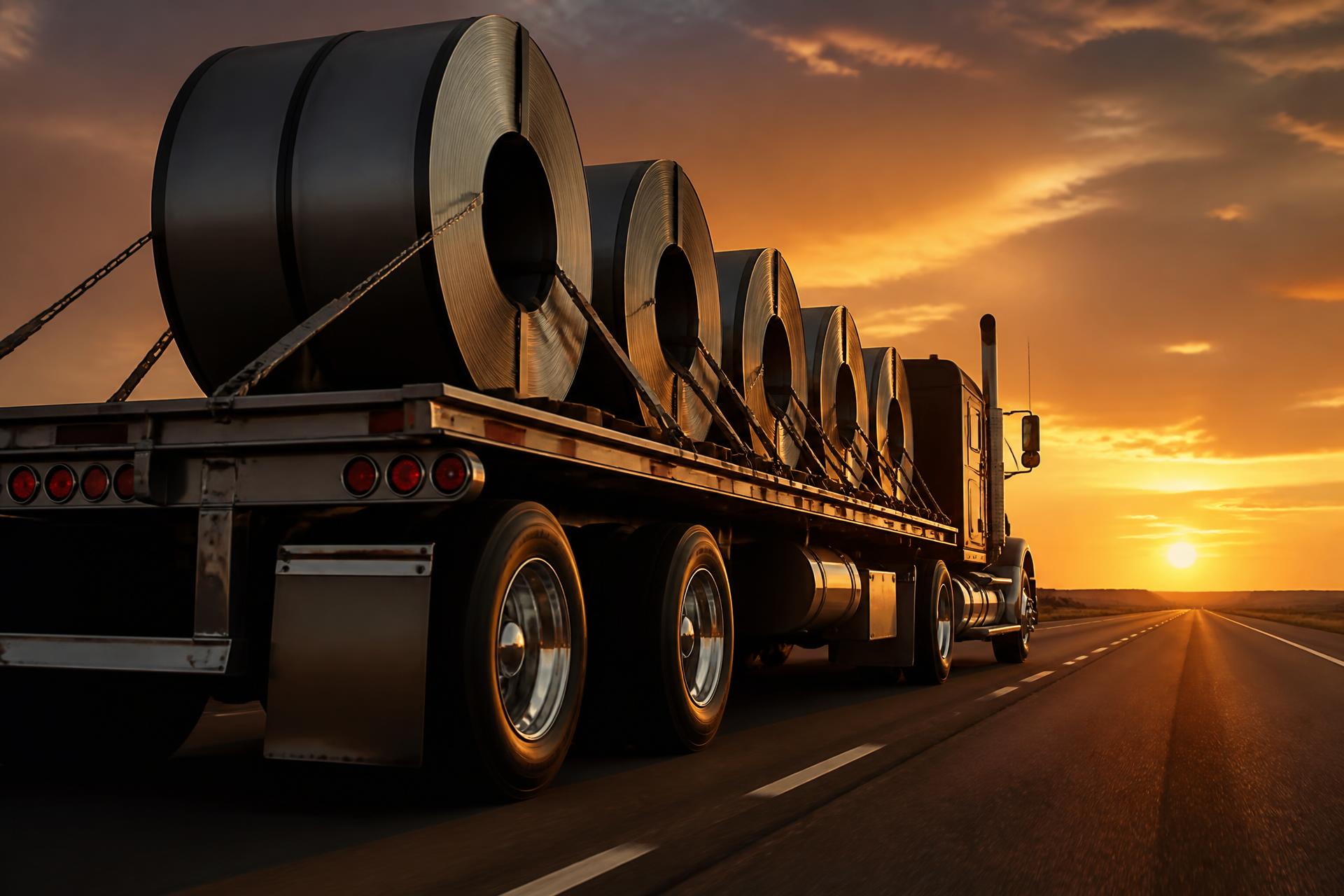 Open highway flatbed freight
